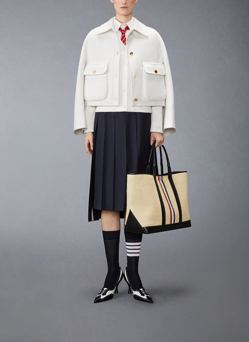 Яке от вълна с раиран мотив Thom Browne