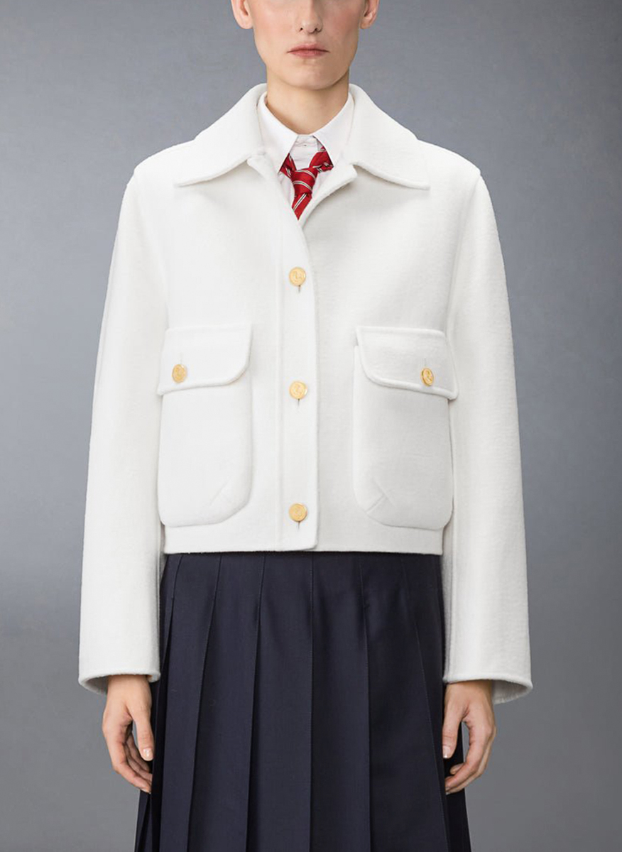 Яке от вълна с раиран мотив Thom Browne
