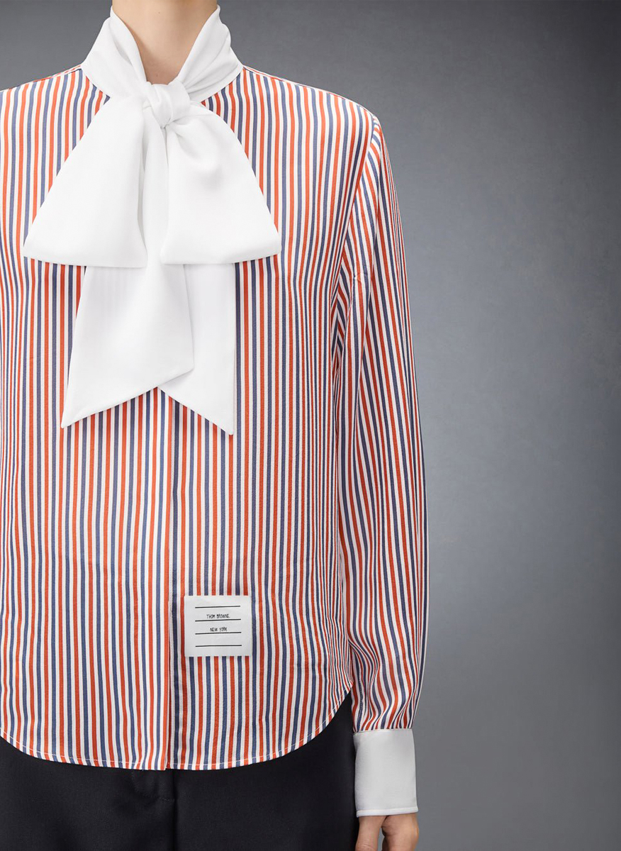 Раирана риза с подвижна яка Thom Browne