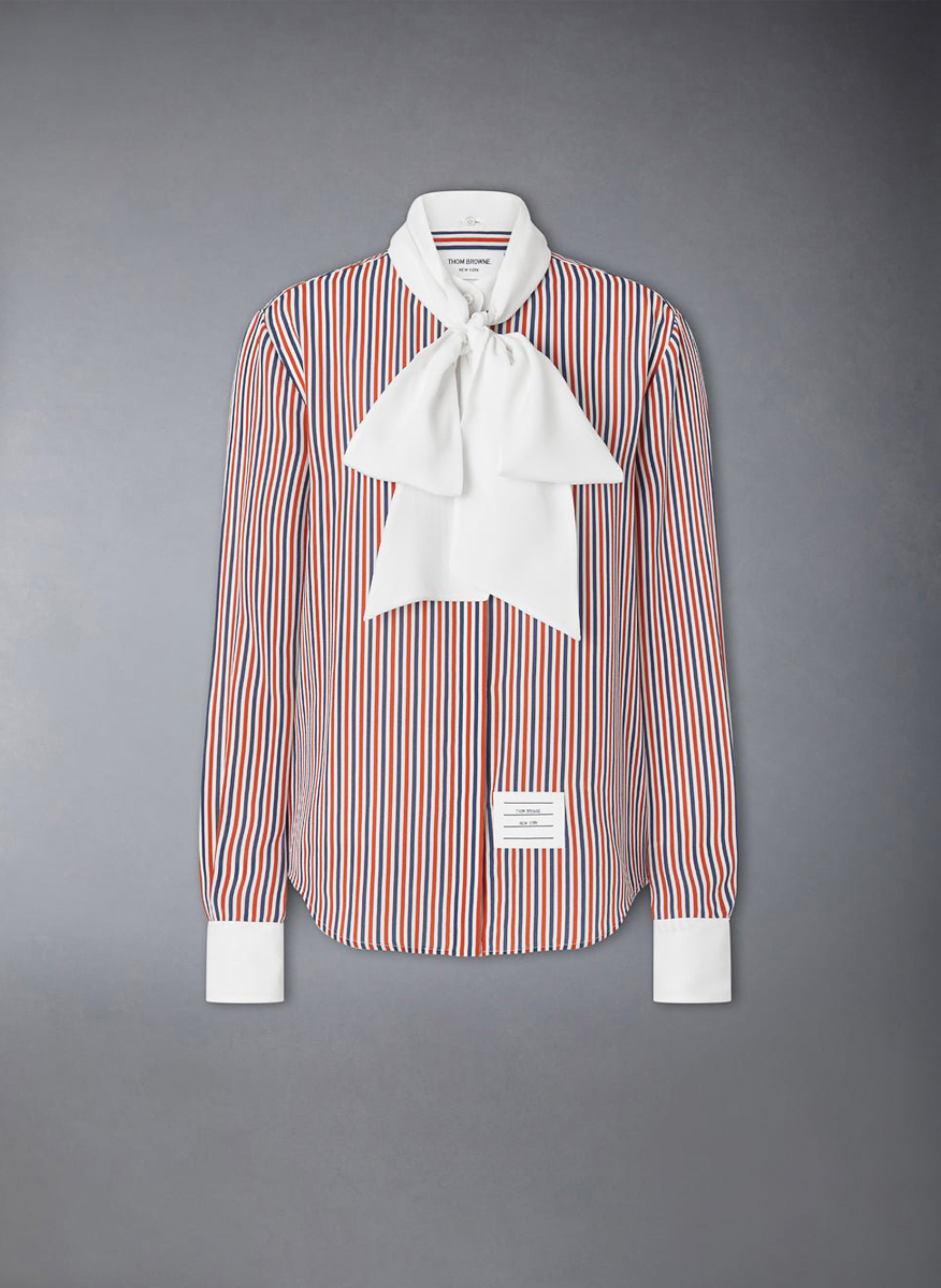 Раирана риза с подвижна яка Thom Browne