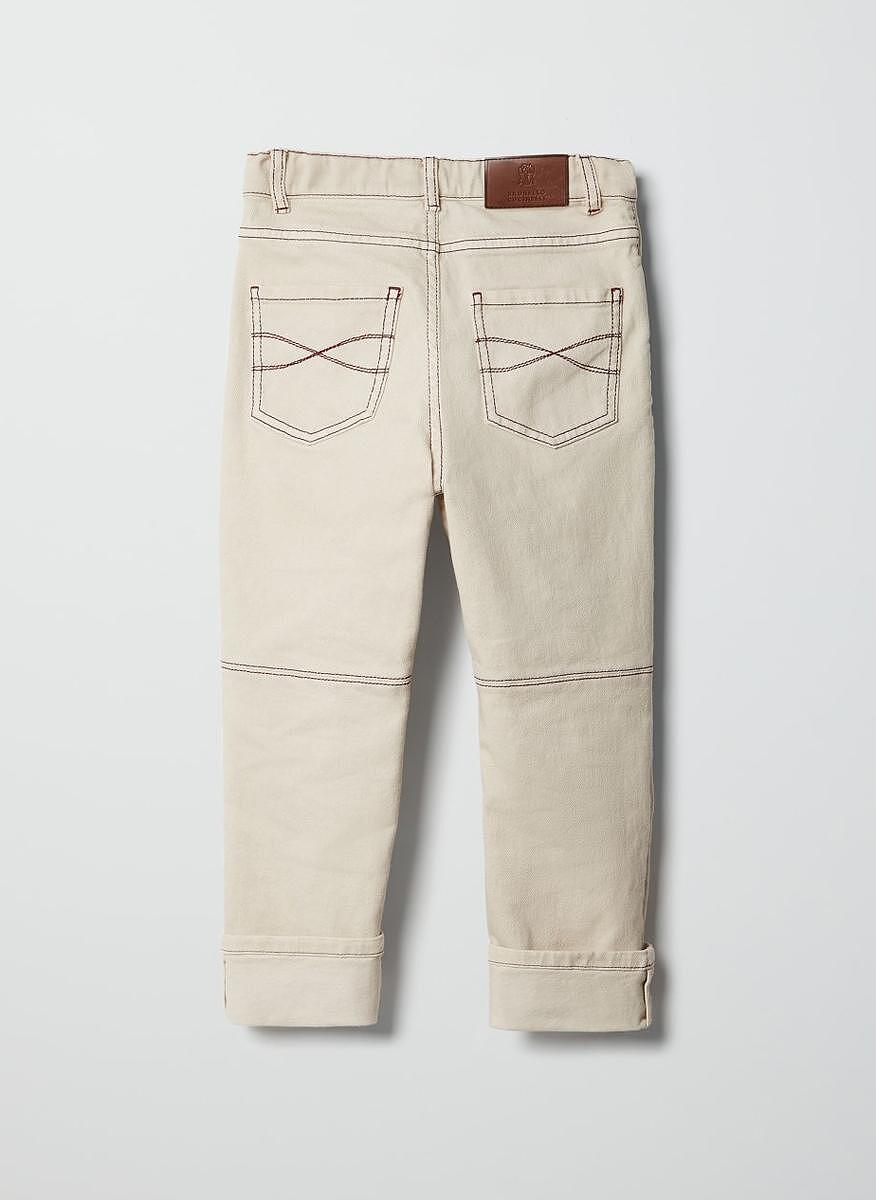 Деним с контрастни детайли Brunello Cucinelli Kids 12
