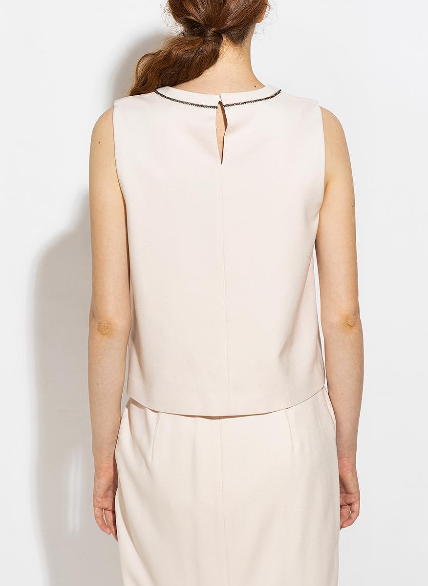 Блуза с декоративни камъчета Max Mara Studio Michela