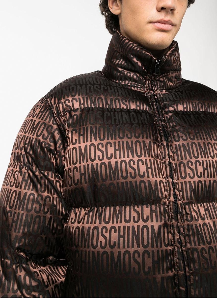 Капитнонирано яке с лого принт Moschino