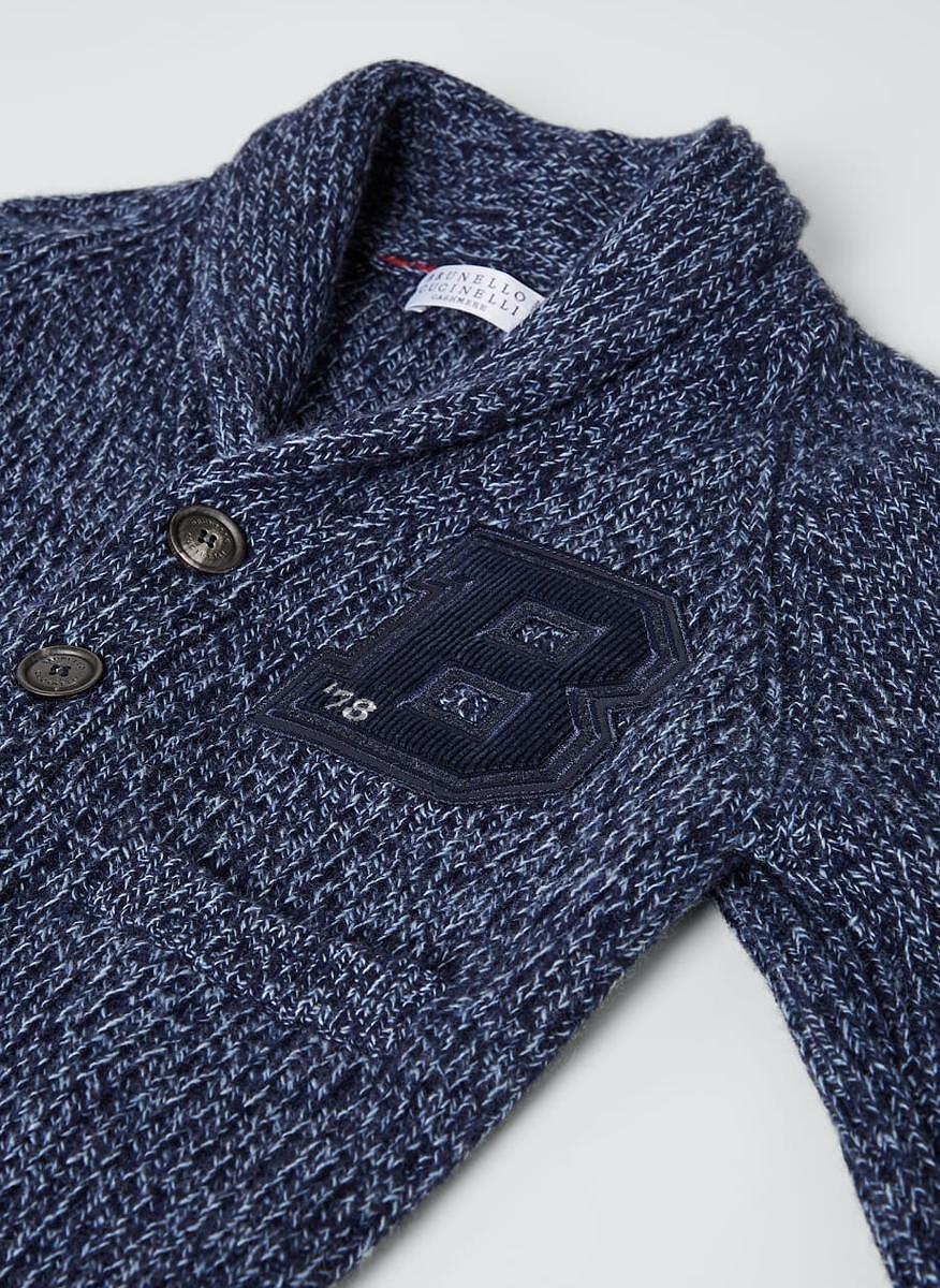 Жилетка с кашмир и коприна Brunello Cucinelli Kids 12