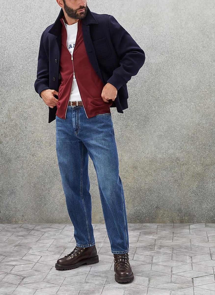 Тишърт с принт 'Basic fit' Brunello Cucinelli