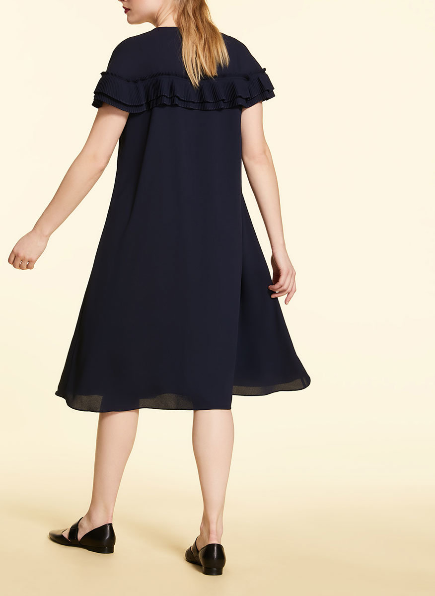 Рокля с плисирани детайли Marina Rinaldi Elegante Daino