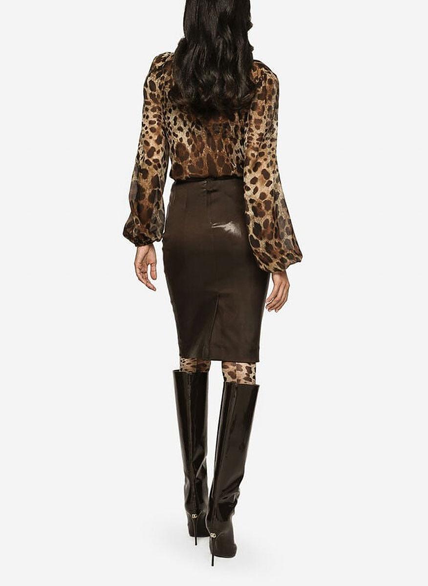 Риза от шифон 'Leopard' Dolce&Gabbana