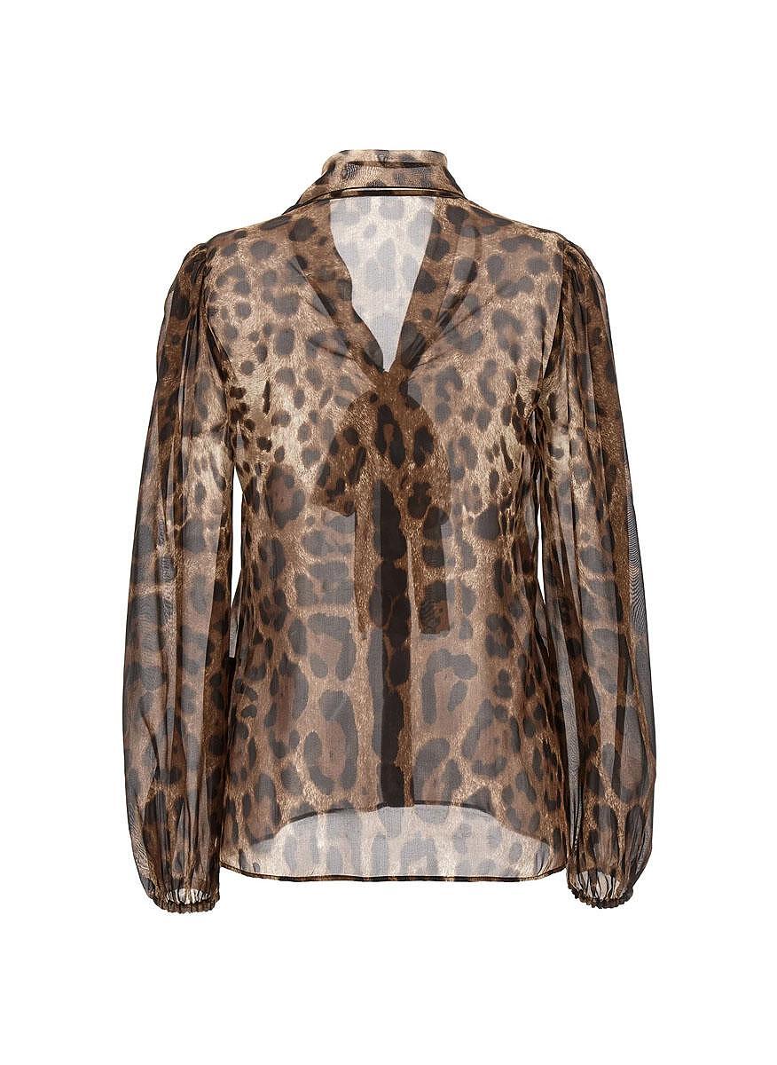 Риза от шифон 'Leopard' Dolce&Gabbana