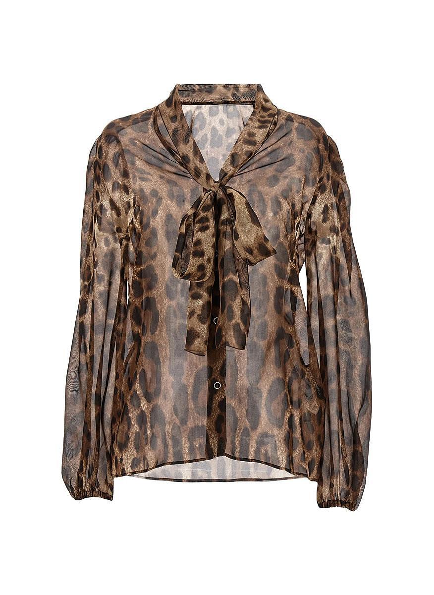 Риза от шифон 'Leopard' Dolce&Gabbana