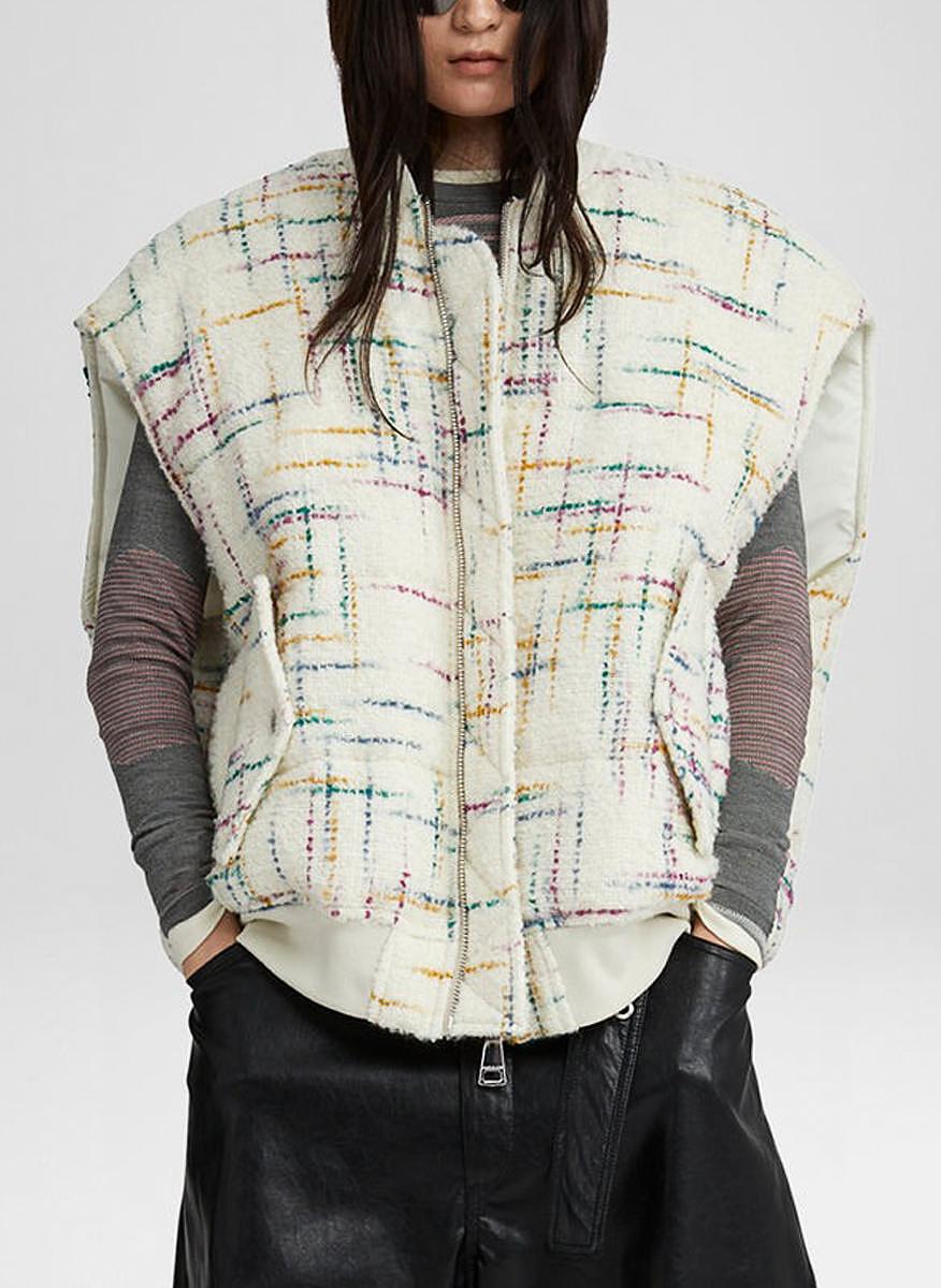 Елек 'Oversize Bomber Vest Tweed' Khrisjoy