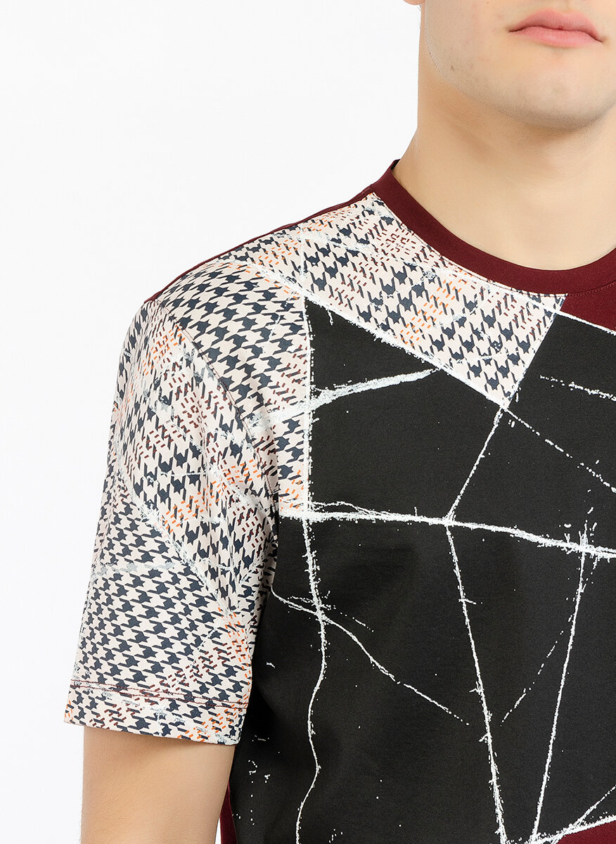 Тишърт с геометричен мотив Z Zegna