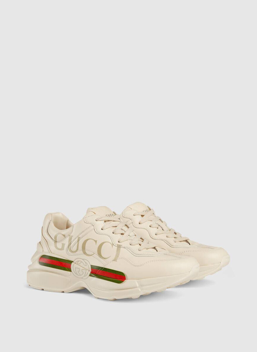 Кожени кецове с лого GG Gucci