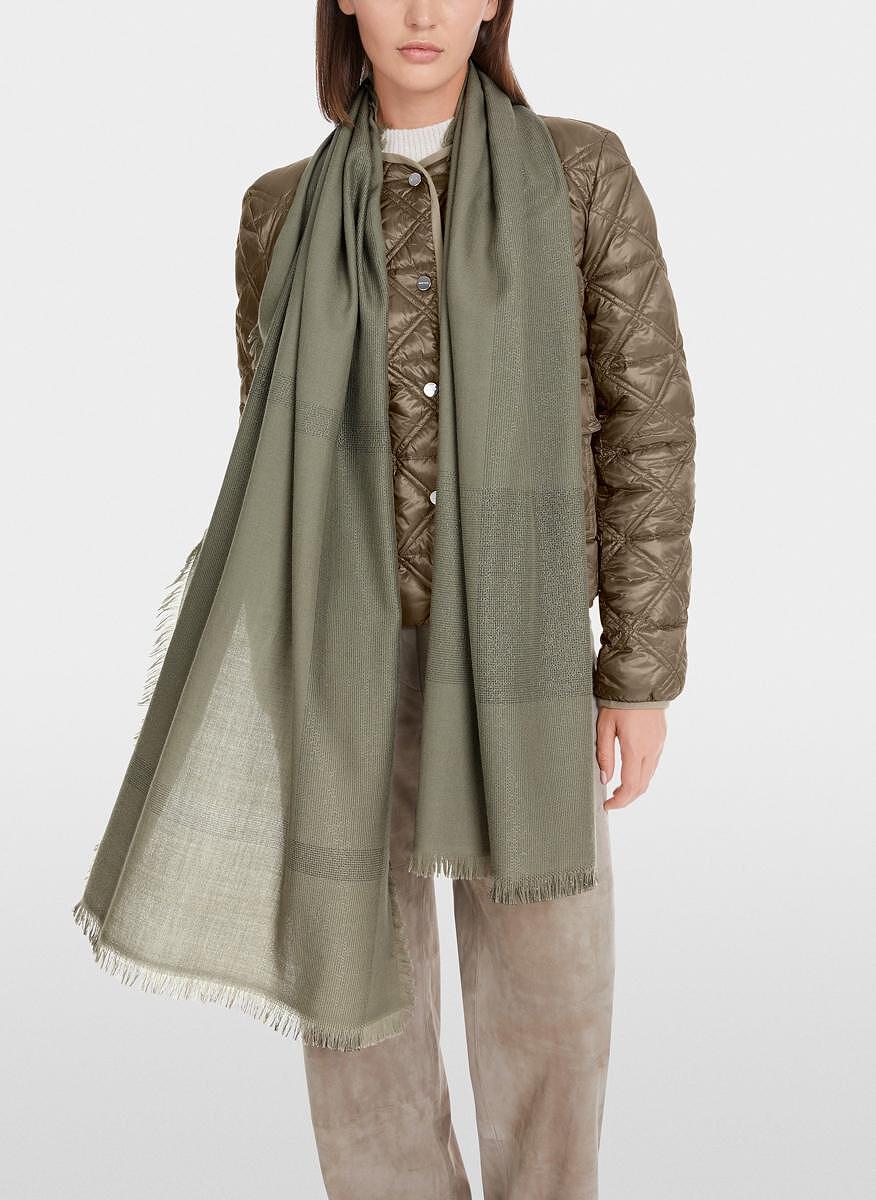 Шал от фина вълна 'Toned check' Marc Cain Collections