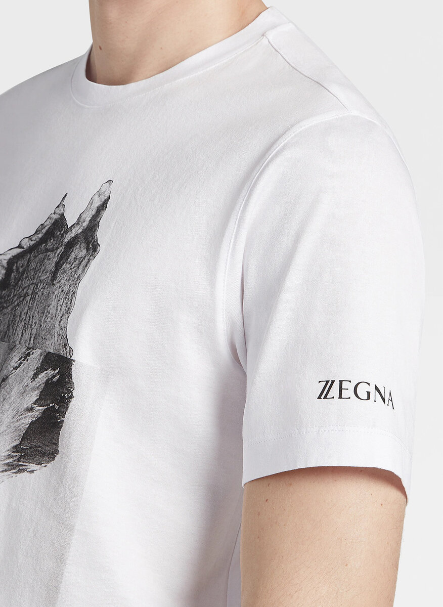 Тишърт с 'Metropolis' принт Z Zegna