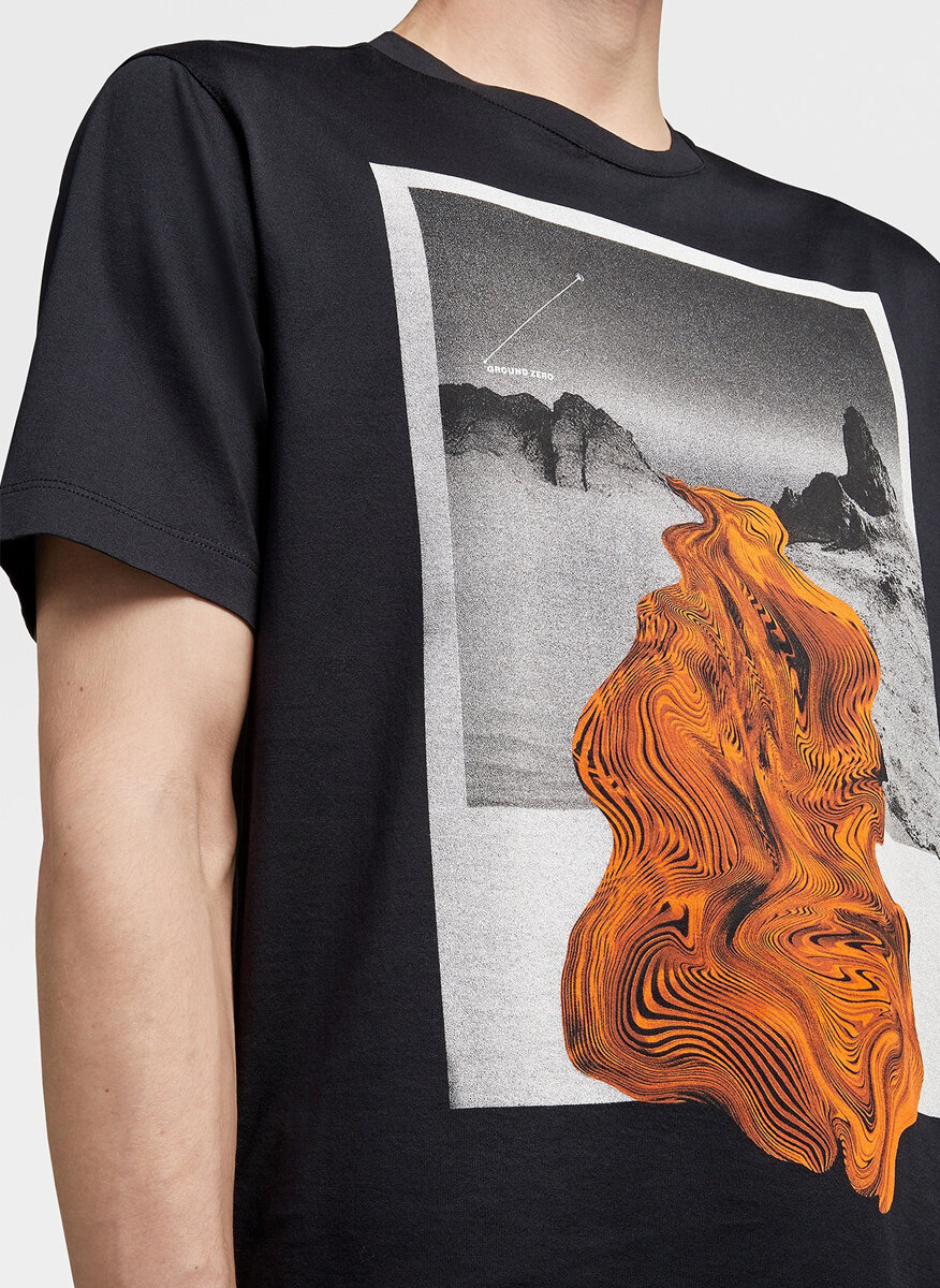 Тишърт с 'Landscape' принт Z Zegna