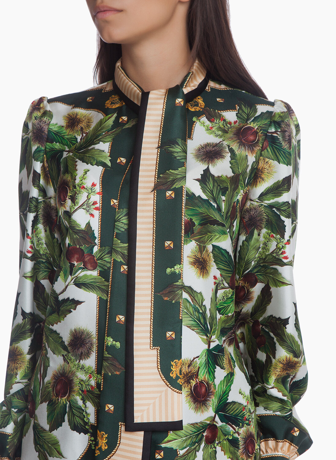 Копринена риза с флорален мотив Dolce&Gabbana