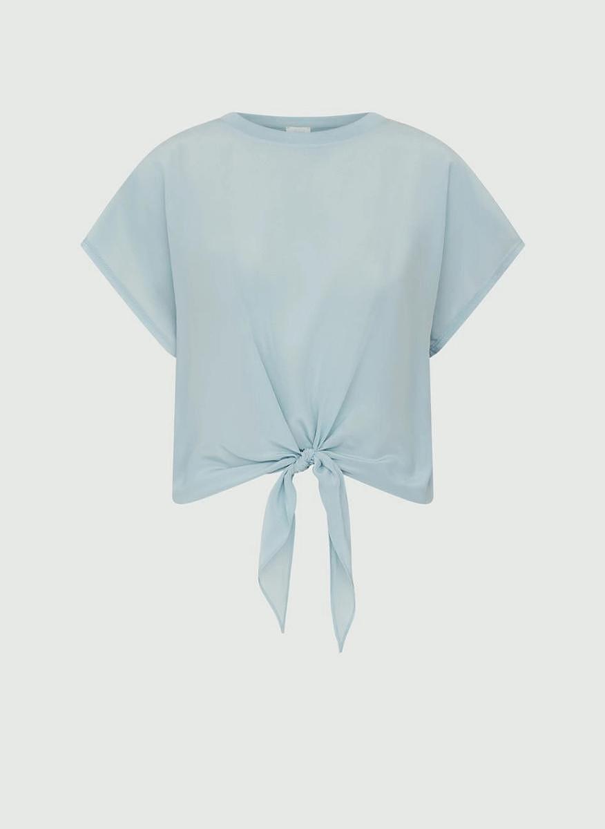 Тишърт с ефектен възел Marella Monochrome Agostin