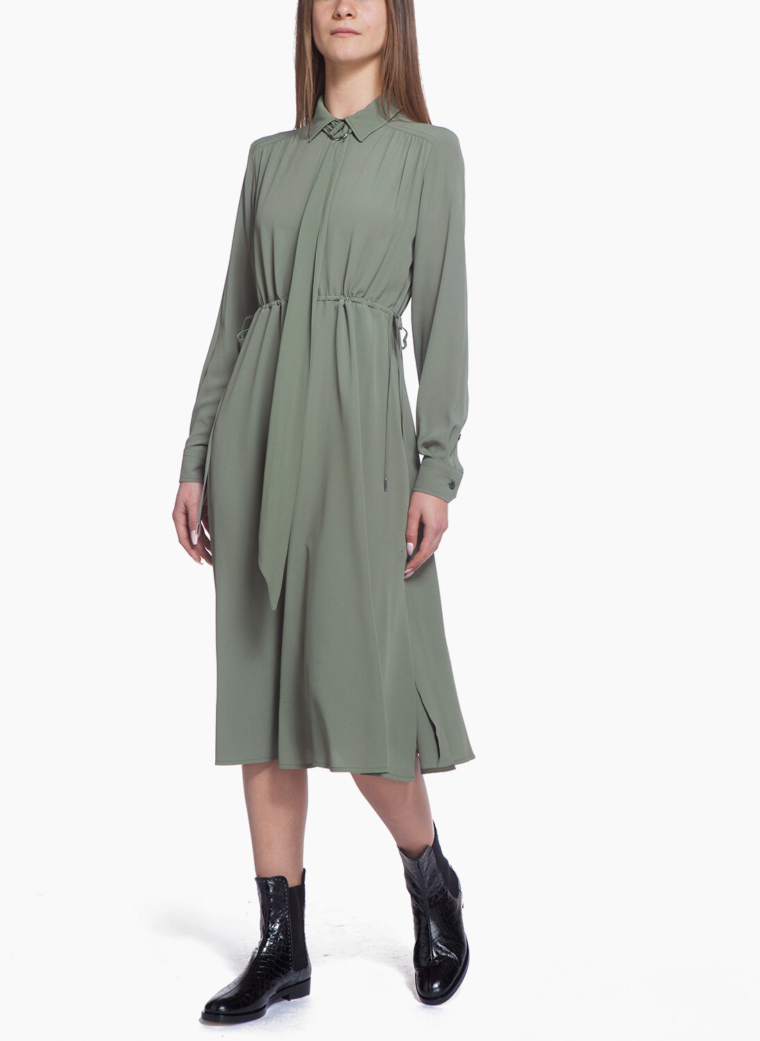 Рокля от коприна Sportmax Code Sand
