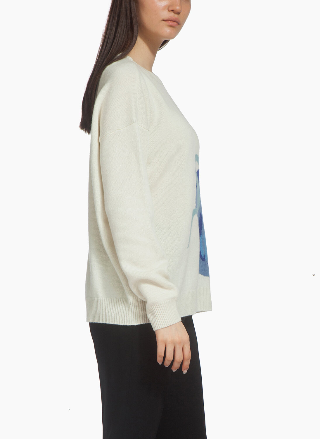 Пуловер с флорални мотиви Max Mara Arad