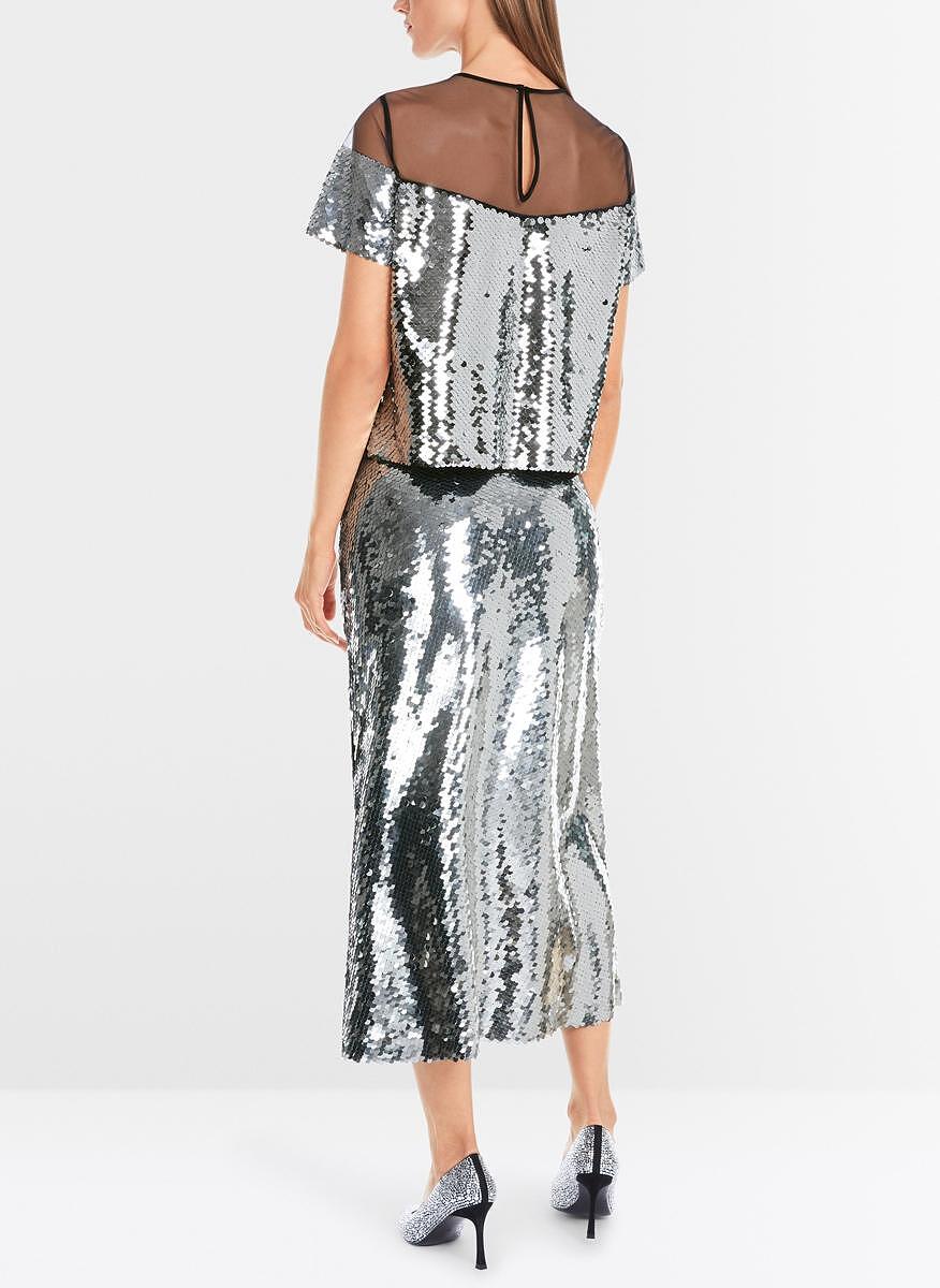 Блуза апликирана с пайети Marc Cain Glam