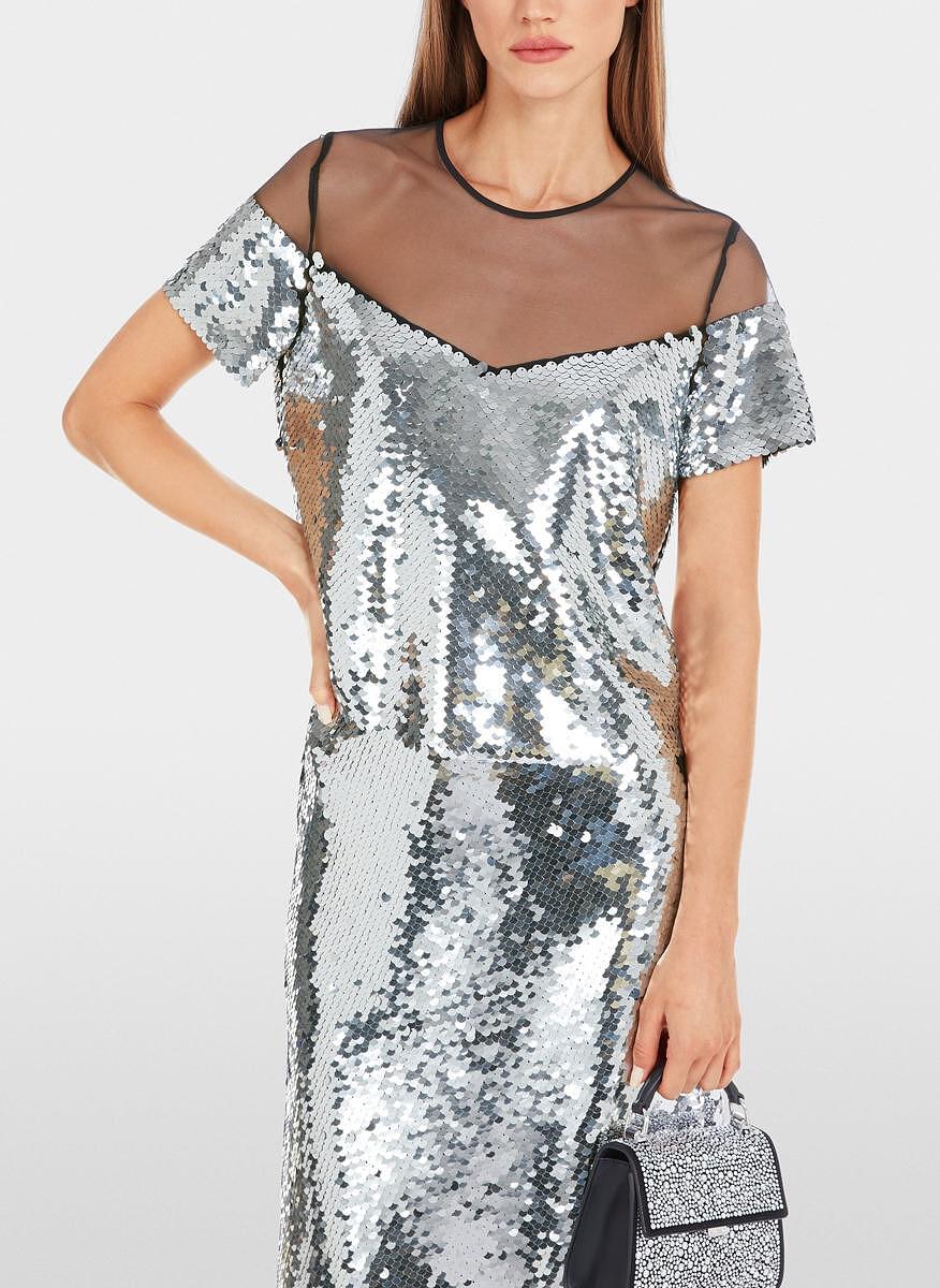 Блуза апликирана с пайети Marc Cain Glam