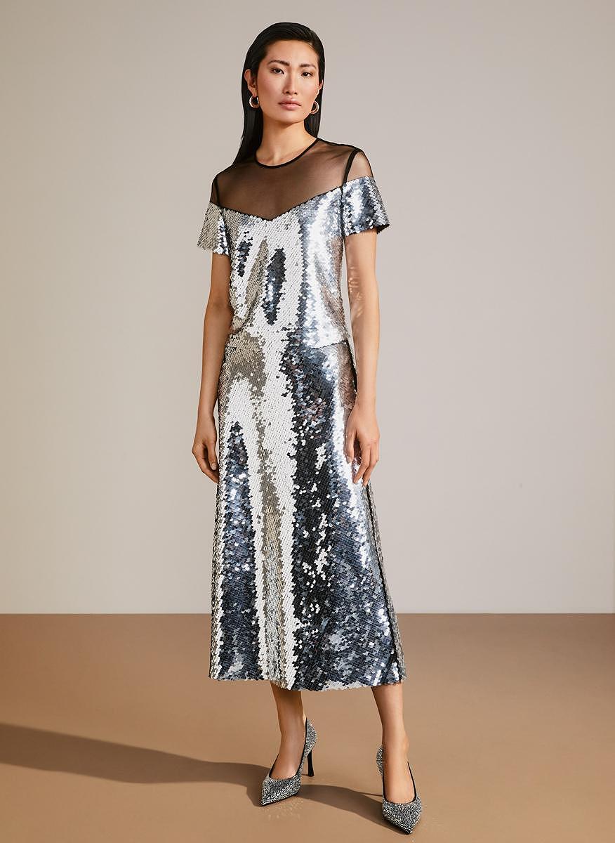 Блуза апликирана с пайети Marc Cain Glam