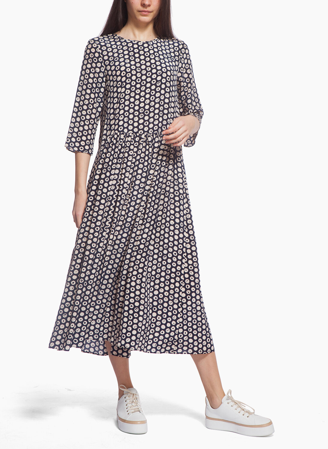 Копринена рокля с принт S Max Mara Gemma