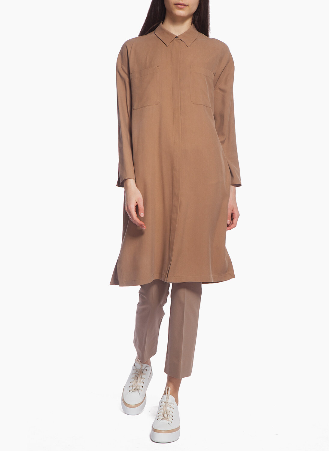 Копринена рокля риза S Max Mara Cadmio