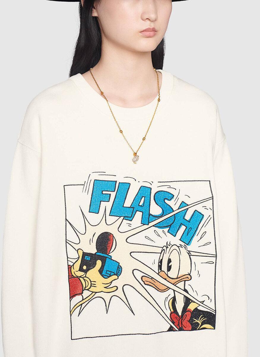 Суитшърт с принт Disney x Gucci Donald Duck