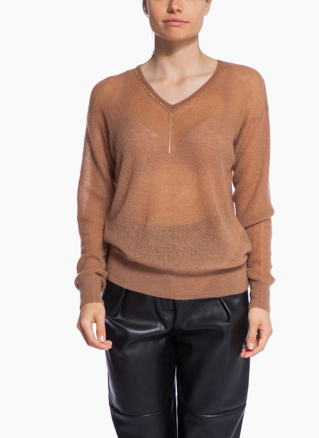 Пуловер с метален детайл Max Mara Studio Flint