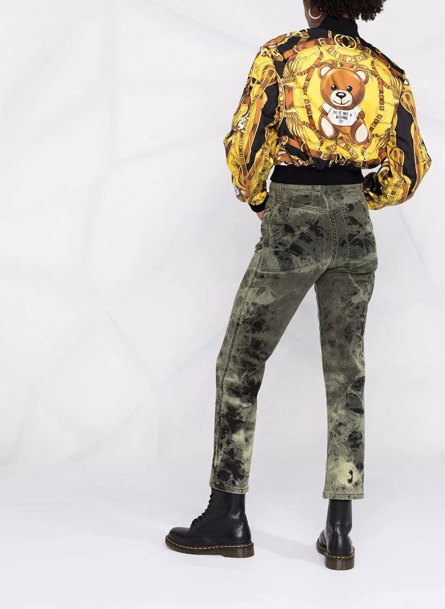 Яке бомбър Moschino с Teddy scarf принт