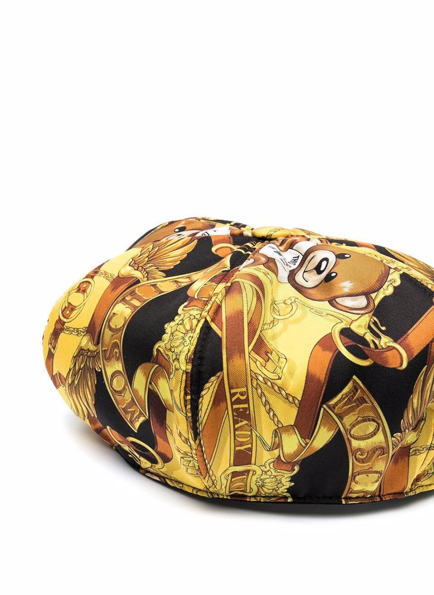Копринена шапка Moschino с Teddy scarf принт
