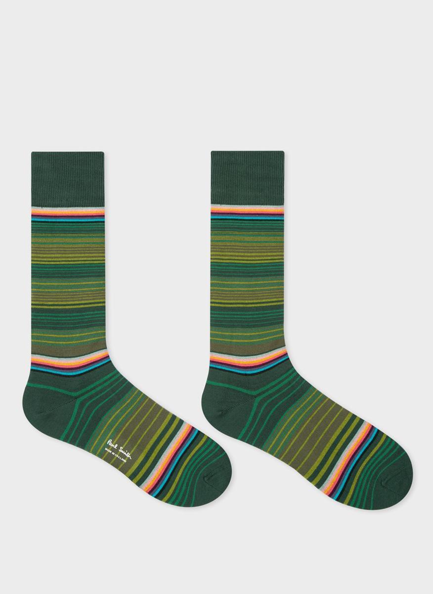 Памучни чорапи на райе Paul Smith