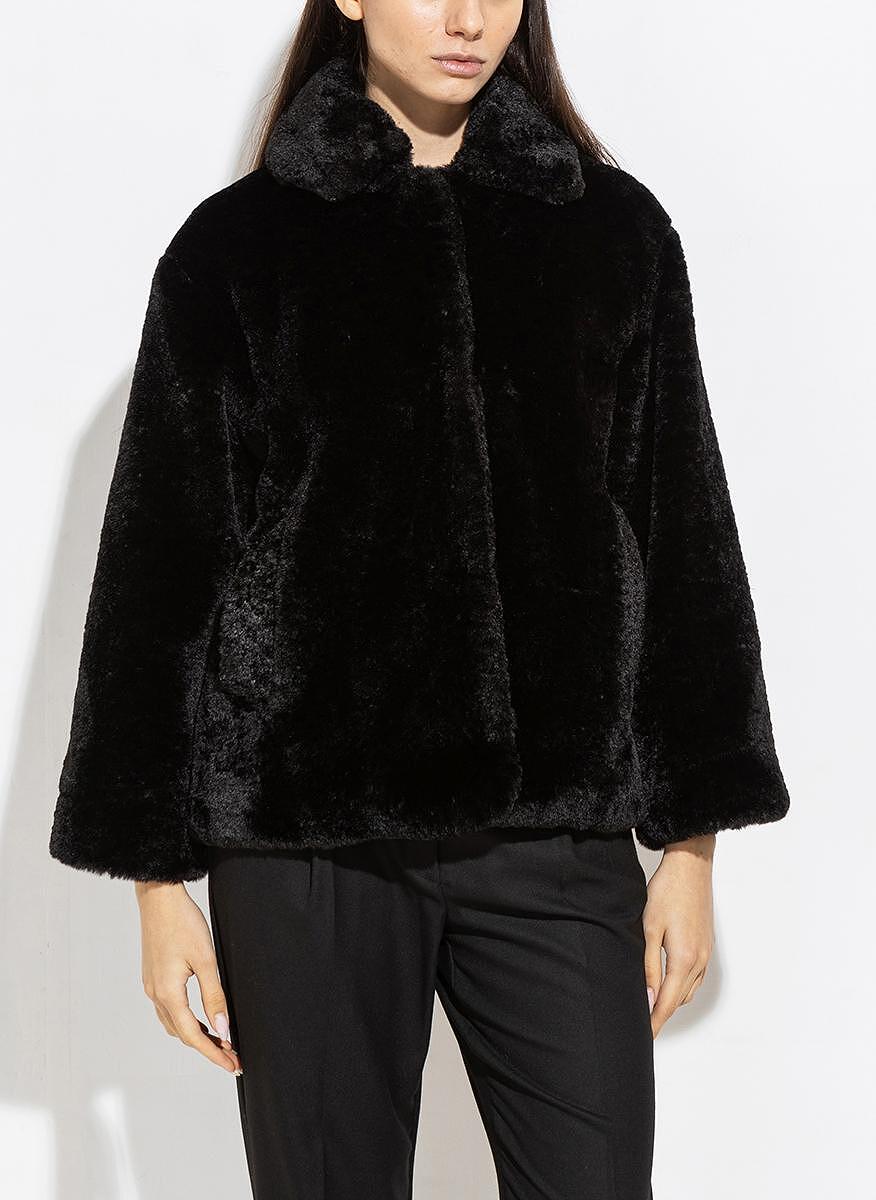 Късо палто 'fur' ефект Marella Monochrome Giudy