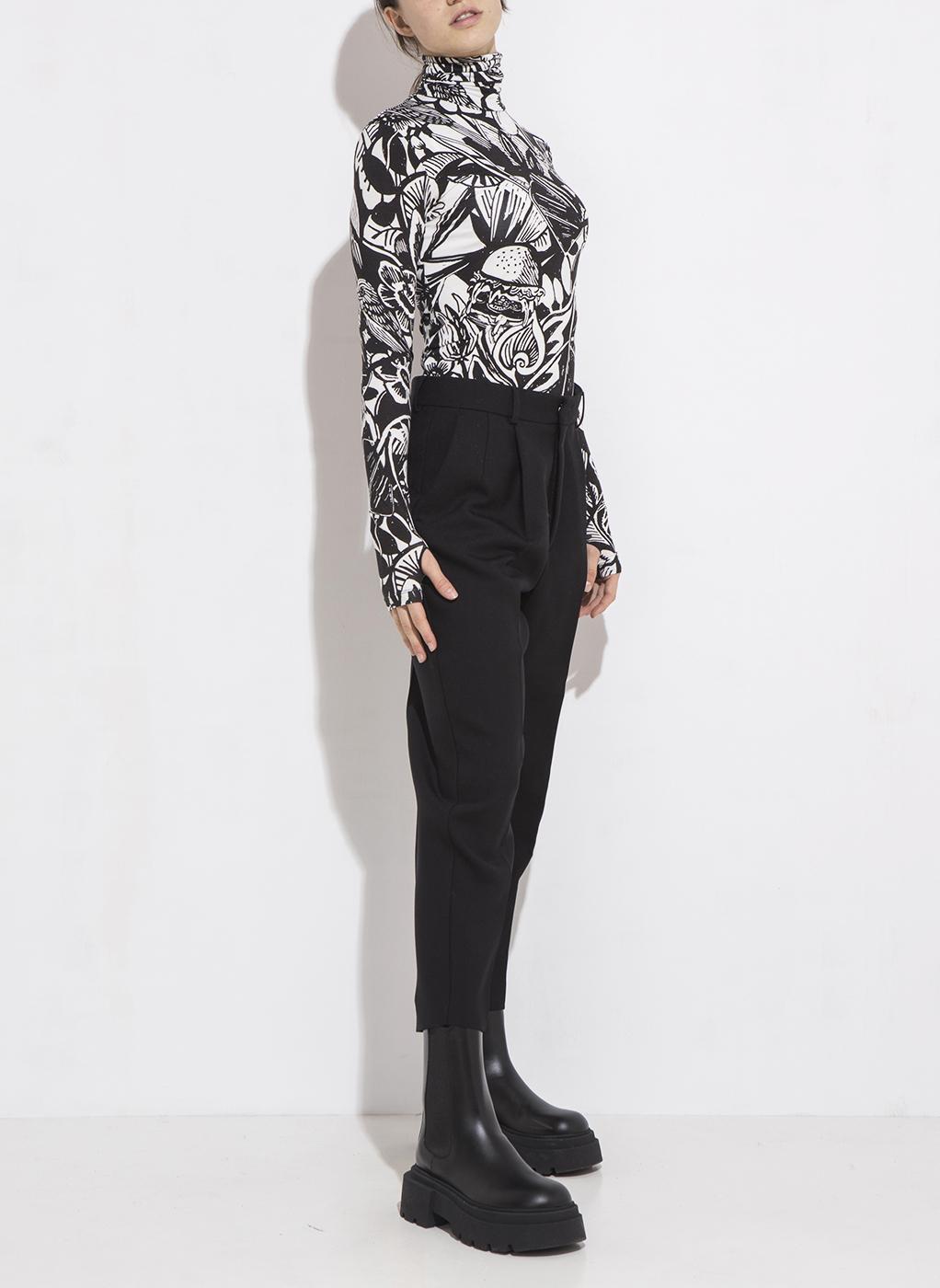 Панталон с фина вълна Sportmax Visone