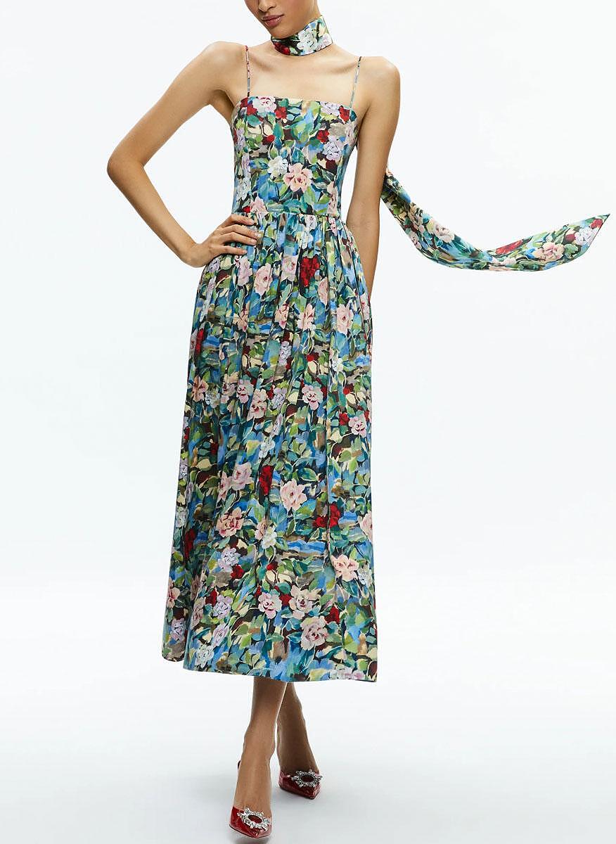 Рокля с флорален принт 'Glynis' Alice + Olivia