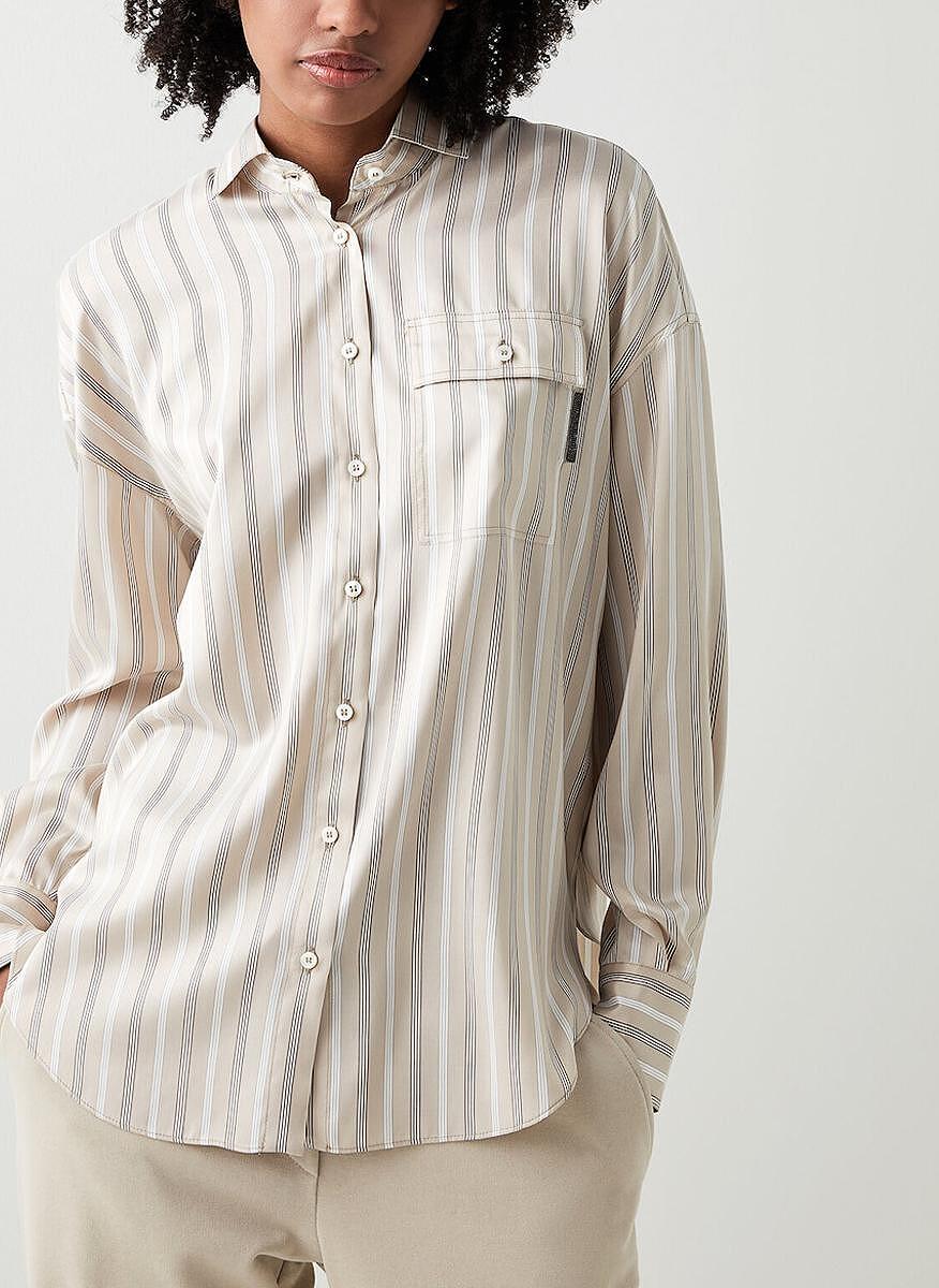 Риза от коприна Brunello Cucinelli
