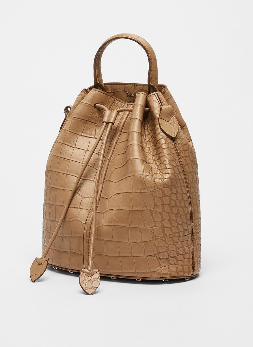 Чанта с принт 'Крокодилска кожа' Max Mara Bucketm