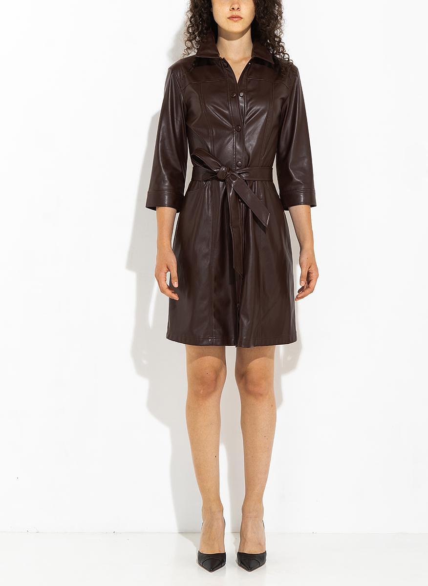 Рокля от еко кожа Marella Redan