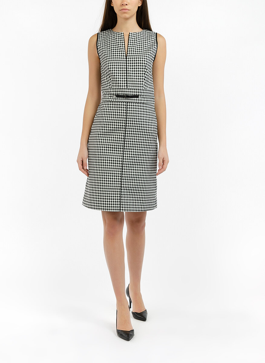 Мини рокля с каре тип 'Vichy' Marc Cain Collections