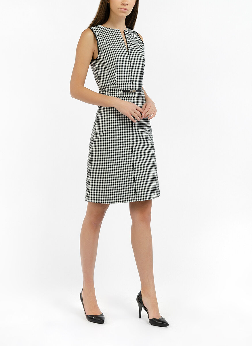 Мини рокля с каре тип 'Vichy' Marc Cain Collections