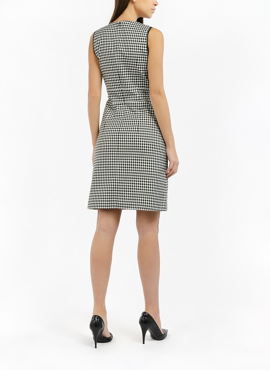 Мини рокля с каре тип 'Vichy' Marc Cain Collections