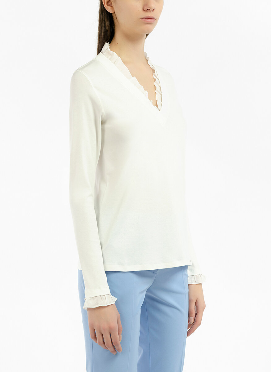 Блуза с V-образно деколте Marc Cain Collections