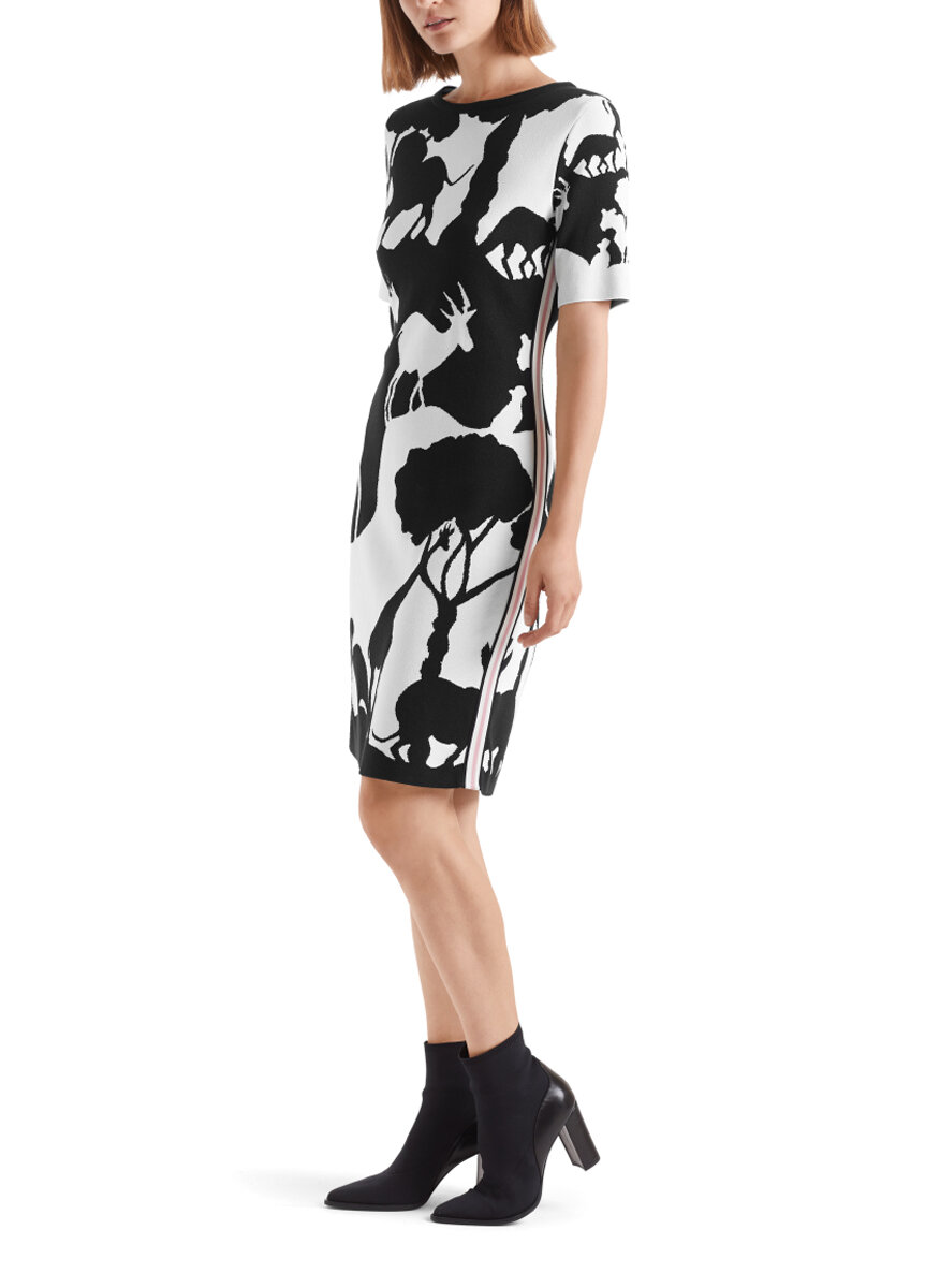 Рокля от жакард с анималистичен мотив Marc Cain Collections