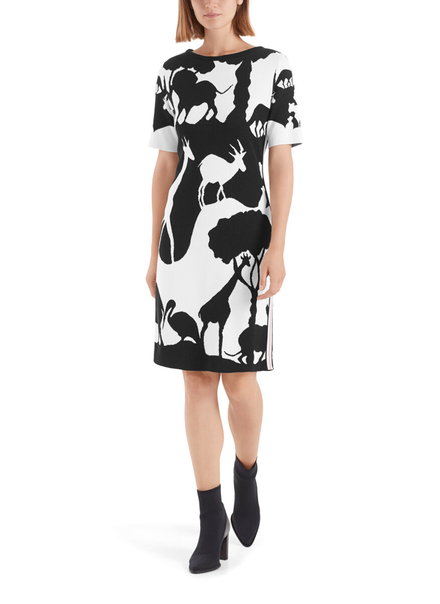 Рокля от жакард с анималистичен мотив Marc Cain Collections