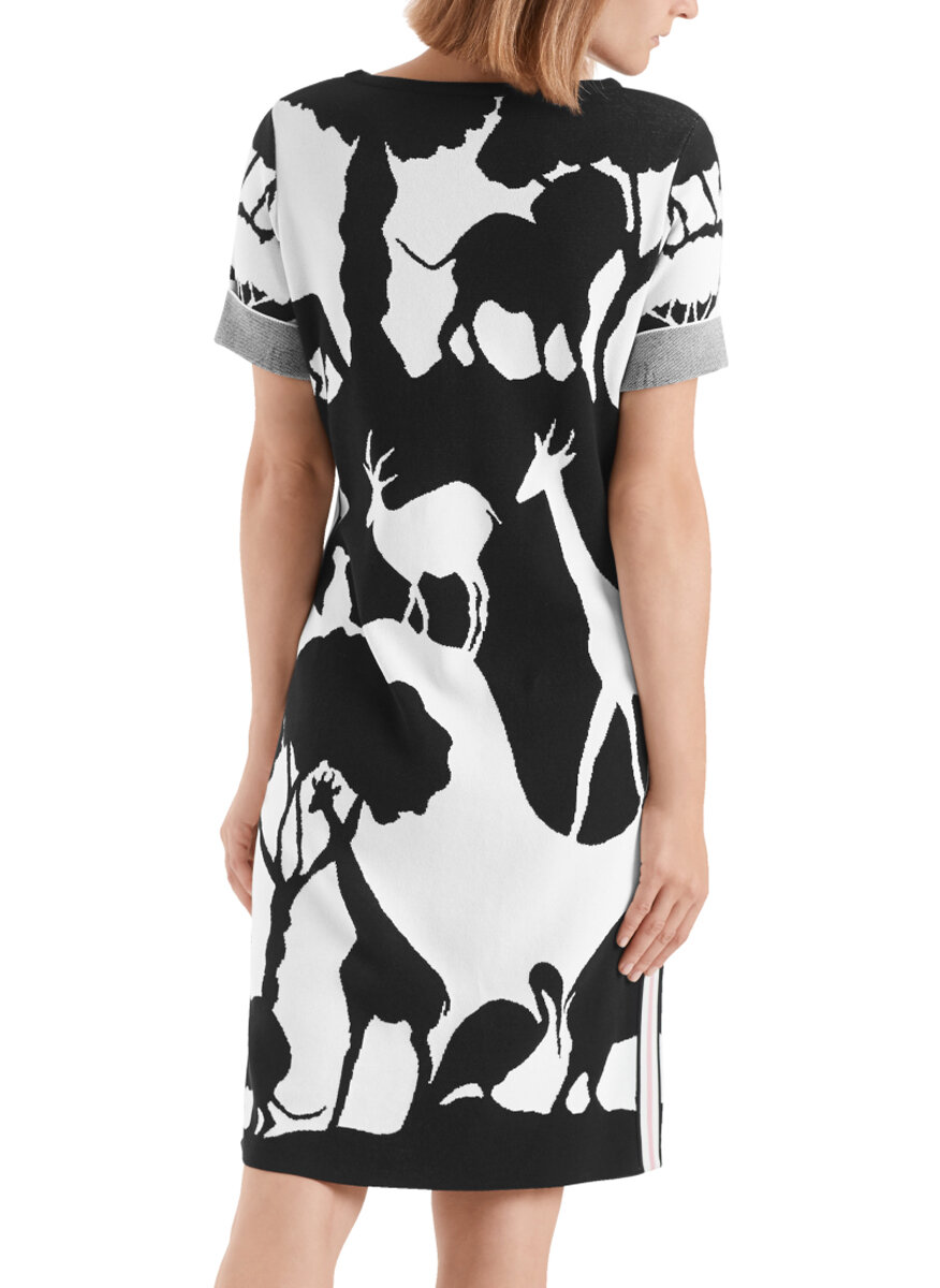 Рокля от жакард с анималистичен мотив Marc Cain Collections