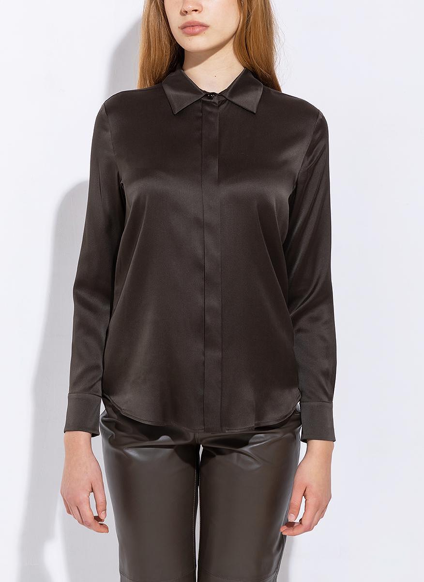 Риза от сатенирана коприна Max Mara Studio Lisa