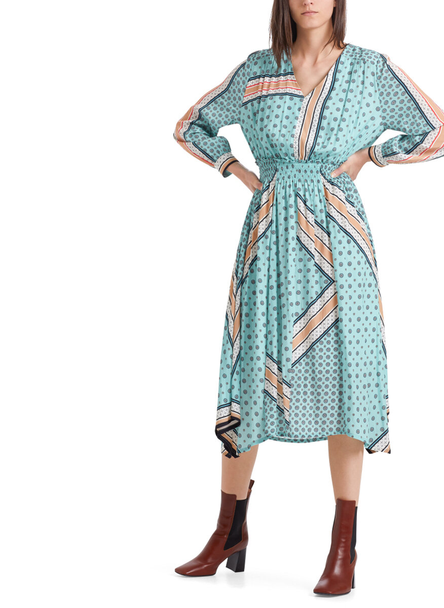Миди рокля с принт Marc Cain Collections