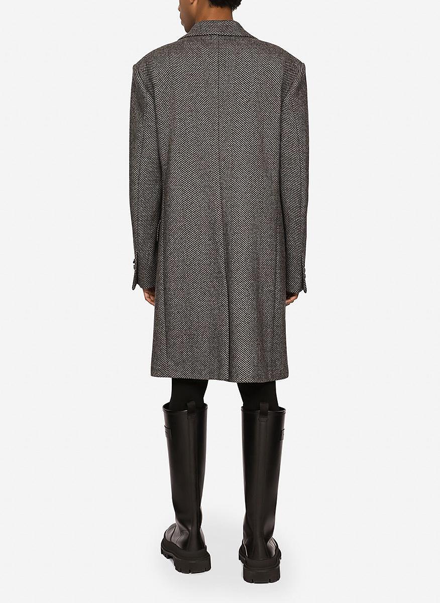 Палто с десен 'herringbone' Dolce&Gabbana