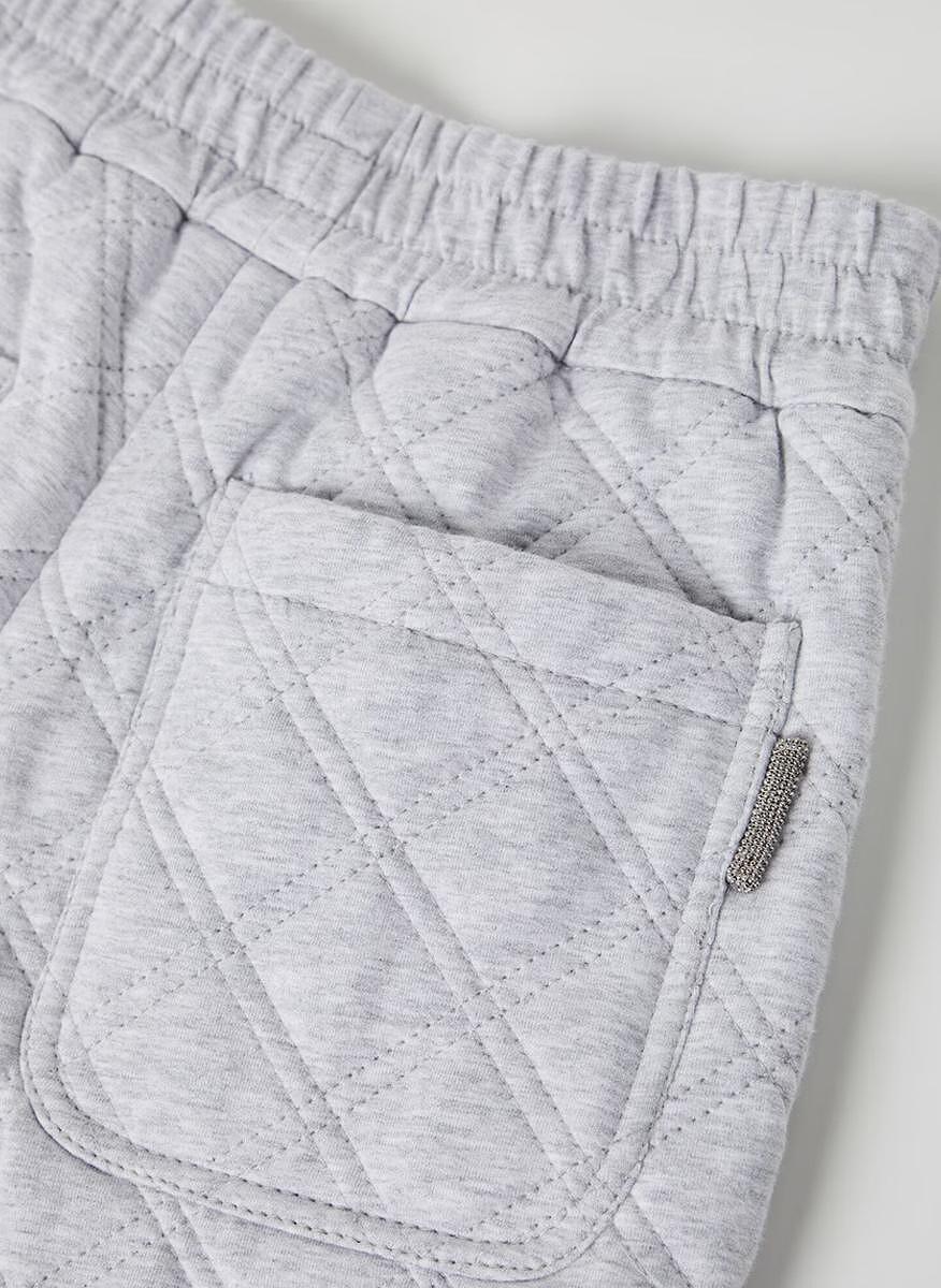 Къс панталон с монили Brunello Cucinelli Kids